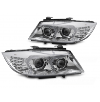 FAROS DE XENÓN LED CROMADOS para BMW E90/E91 LCI 09-11