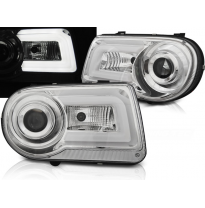 Faros Delanteros Luz Diurna Chrysler 300c 05-10 Cromado Tube Light