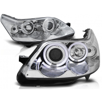 Faros Delanteros Citroen C4 04-10 Angel Eyes Chrome