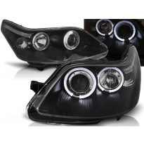Faros Delanteros Angel Eyes Citroen C4 04-10 Fondo Negro