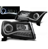 Faros Delanteros Luz Diurna Chevrolet Cruze 09-12 Fondo Negro