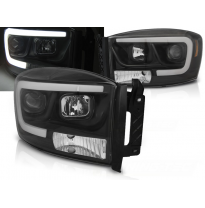 Faros Delanteros Dodge Ram 06-08 Tube Light Negro