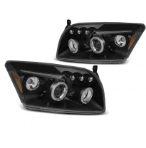 Faros Angel Eyes Negro Dodge Caliber 06-12
