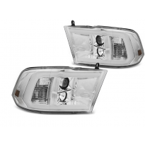 Faros Delanteros Luz Diurna Dodge Ram 09-18 Tube Light Cromado