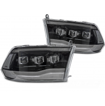 FAROS DELANTEROS DODGE RAM 09-18 LED NEGRO