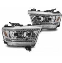 FAROS DELANTEROS LED COMPLETOS CROMADOS para DODGE RAM 19-22