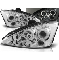 Faros Delanteros Angel Eyes Ford Focus 11.01-10.04 Cromados