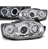 Faros Delanteros Angel Eyes Ford Escort Mk7 02.95-00 Cromados