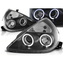 Faros Delanteros Angel Eyes Ford Ka 11.96-08  Fondo Negro