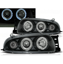 Faros Delanteros Angel Eyes Ford Fiesta Mk4 10.95-08.99 Fondo Negro