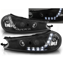 Faros Delanteros Luz Diurna Ford Mondeo 10.96-08.00 Fondo Negro