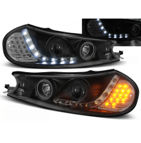 Faros Delanteros Luz Diurna Ford Mondeo 10.96-08.00 Fondo Negro