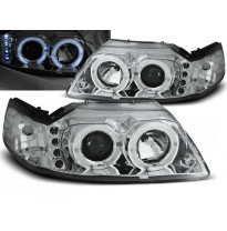 Faros Delanteros Angel Eyes Ford Mustang 98-04 Cromados