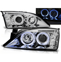 Faros Delanteros Angel Eyes Ford Mondeo 09.00-05.07 Cromados