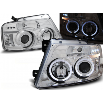 Faros Delanteros Angel Eyes Ford F150 Mk11 04-08 Cromados