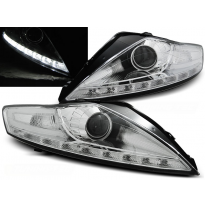 Faros Delanteros Luz Diurna Ford Mondeo 07.07-11.10 Cromados
