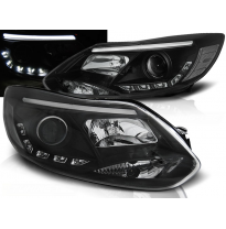 Faros Delanteros Luz Diurna Ford Focus Mk3 11- 10.14 Tube Lights Negro