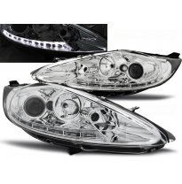 Faros Delanteros Luz Diurna Ford Fiesta Mk7 08.08-09.12 Cromados