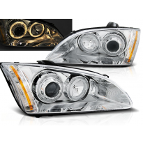 Faros Delanteros Angel Eyes Ford Focus Ii 09.04-01.08 Cromados