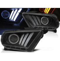 Faros Delanteros Luz Diurna Ford Mustang V 10-13 Tube Light Black