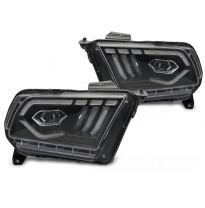 FAROS DELANTEROS LED NEGROS LUZ DIURNA aptos para FORD MUSTANG 10-13