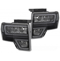 FAROS DELANTEROS LED LUZ DIURNA secuenciales negras Ford F150 MK12 08-14