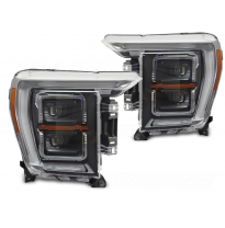 FAROS DELANTEROS LED NEGROS LUZ DIURNA aptos para FORD F150 MK14 20-23