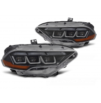 FAROS NEGROS PARA FORD MUSTANG 18-21
