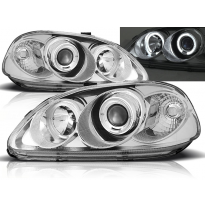 Faros Delanteros Angel Eyes Honda Civic 09.95-02.99 Cromados