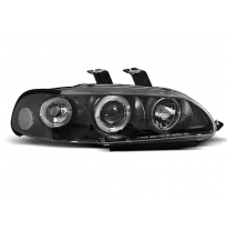 Faros Delanteros Angel Eyes Honda Civic 09.91-08.95 4d Fondo Negro