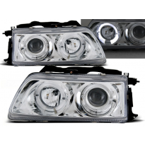 Faros Delanteros Angel Eyes Honda Crx 90-02.92 Cromados