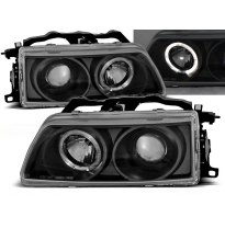 Faros Delanteros Angel Eyes Honda Crx 90-02.92 Fondo Negro