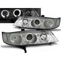Faros Delanteros Angel Eyes Honda Accord 94-97 Cromados (Usa)