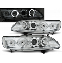 Faros Delanteros Angel Eyes Honda Accord 98-02 Cromados (Usa)