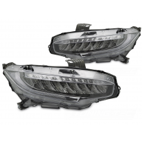 FAROS DELANTEROS LED COMPLETOS PARA HONDA CIVIC X 16-21
