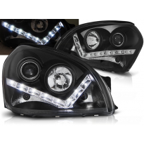 Faros Delanteros Luz Diurna Hyundai Tucson 07.04-10 Fondo Negro