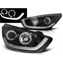 Faros Delanteros Luz Diurna Hyundai Tucson Ix35 10-13 Negro Tube Light