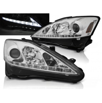Faros Luz Diurna Lexus Is 06-13 Drl Cromado