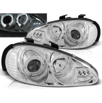 Faros Delanteros Angel Eyes Mazda Mx3 91-98 Cromados
