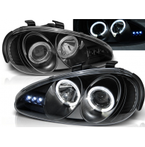 Faros Delanteros Angel Eyes Mazda Mx3 91-98 Fondo Negro