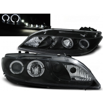 Faros Delanteros Angel Eyes Mazda 6 08.02-08.07 Faros Delanteros Luz Diurna Fondo Negro