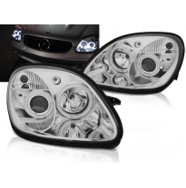 Faros Delanteros Angel Eyes Mercedes R170 Slk 04.96-04 Cromados