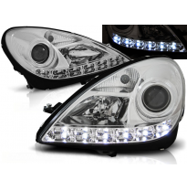 Faros Delanteros Luz Diurna Mercedes R171 Slk 04-11 Cromados