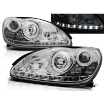 Faros Delanteros Luz Diurna Mercedes W220 S-Klasa 09.98-05.05 Cromados