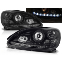 Faros Delanteros Luz Diurna Mercedes W220 S-Klasa 09.98-05.05 Fondo Negro