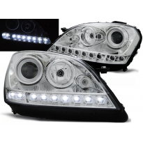 Faros Delanteros Luz Diurna Mercedes W164 Ml M-Klasa 05-07 Cromados