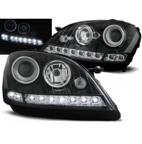 Faros Delanteros Luz Diurna Mercedes W164 Ml M-Klasa 05-07 Fondo Negro