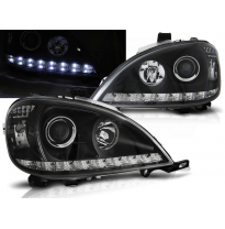 Faros Delanteros Luz Diurna Mercedes W163 Ml M-Klasa 09.01-05 Fondo Negro