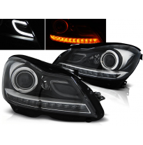 Faros Delanteros Luz Diurna Mercedes W204 11- Negro