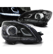 Faros Delanteros Luz Diurna Mercedes W204 07-10 Fondo Negro